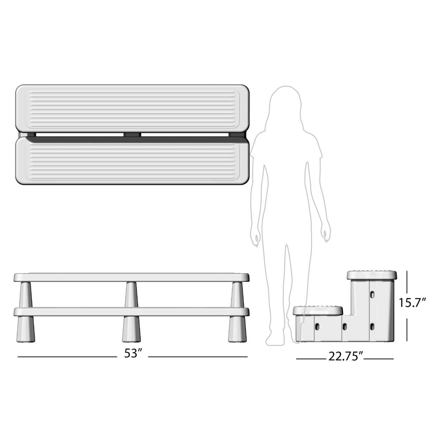 Power Step Spa Stair (Slate)